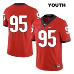 Youth Georgia Bulldogs NCAA #95 Devonte Wyatt Nike Stitched Red Legend Authentic No Name College Football Jersey OXF1554ZU